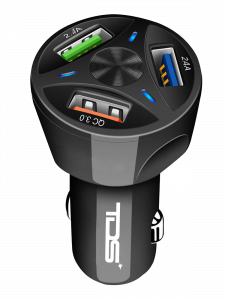 Зарядка в прикуриватель для автомобиля 3*USB TDS TS-CAU32 Черное